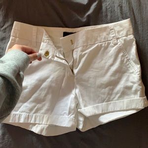 Never worn white J. Crew shorts size 0